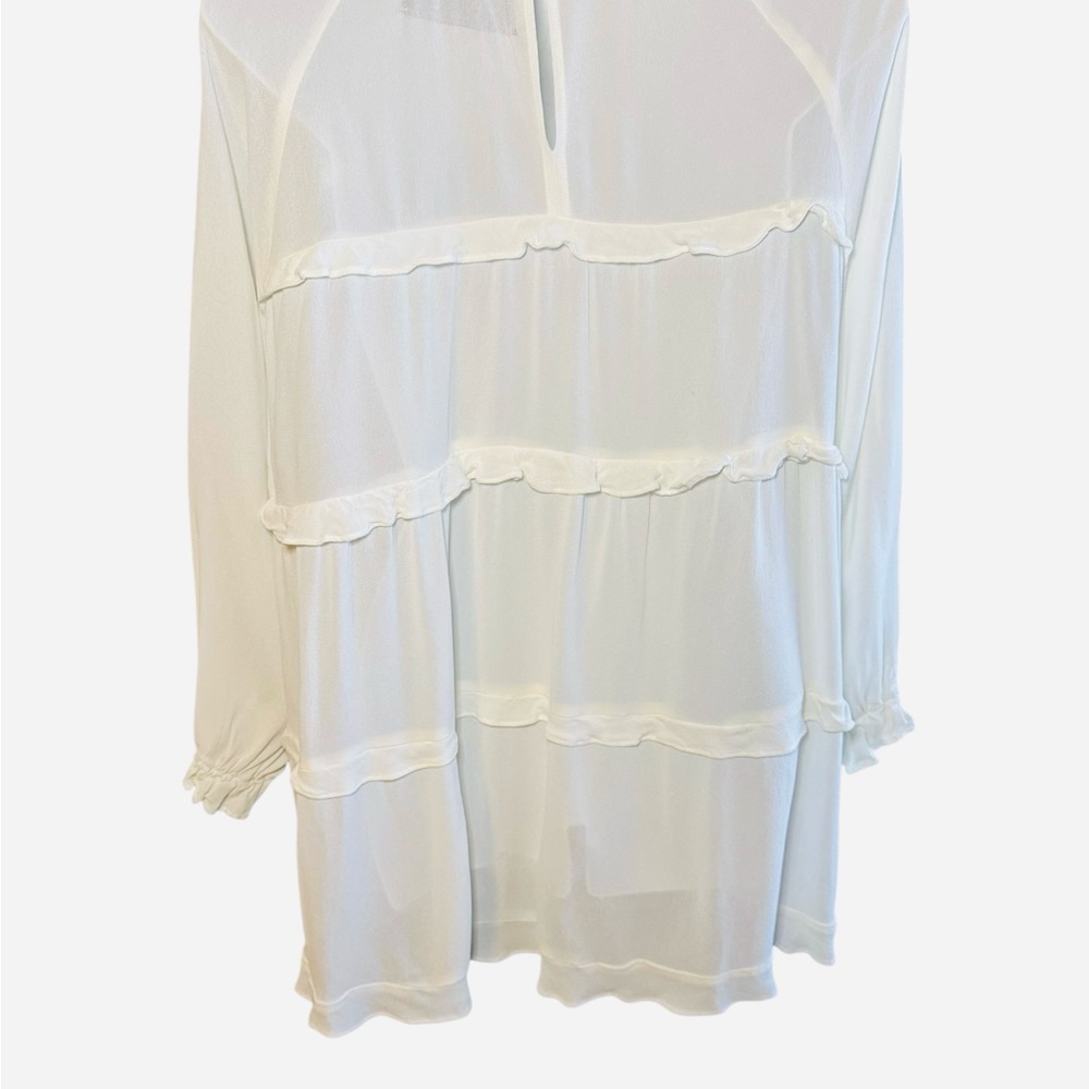 Reformation Victoria DressElegant Ivory Ruffle Dress - Picture 7 of 10